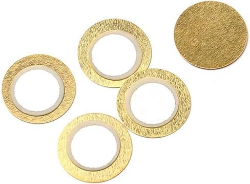 100 Pcs 20mm Thickness 0.33mm Copper Piezo Disc for Buzzer Pressure Sensor Speaker DIY Electronic in Saudi Arabia