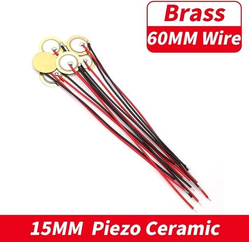 10 PCS 15mm Piezoelectric Piezo Ceramic Wefer Plate DIA 15 MM لـ Buzzer Lodspeaker Line 60 MM in Saudi Arabia