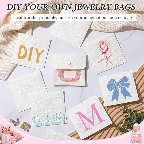 Abbylike 18 Pcs Mini Pouch Small Velvet Jewelry Boxes & Organizers Travel Clear Jewelry Boxes Small PU Leather Velvet Pouch for Traveling Trip Mother‘s Day Gift for Mom Wife Women in Saudi Arabia