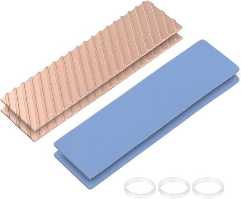 ELUTENG M.2 SSD Heatsink 4PCS 2280 SSD Heat Sink with NVMe SSD Thermal Pad NVMe Heat Sink with 8 Black Rubber Straps for PC/PS5 M.2 PCIE NVMe SSD or M.2 SATA SSD in Kuwait