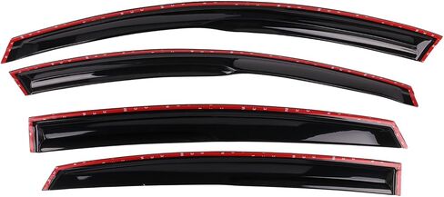 Ikon Motorsports ، Window Visor المتوافق مع 2018-2025 هوندا أكورد سيدان ، أكريليك غير مصبوغ بالهواء ، واقي شمس المطر 4pc مع Chrome Trim ، 2019 2020 2021 2022 2023 2024 in Saudi Arabia