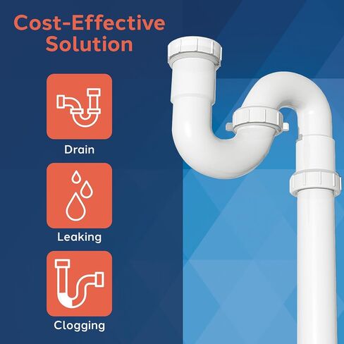 Plumb Craft Complete Bathroom Sink Drain Repair Kit, White (15 Piece) in Saudi Arabia