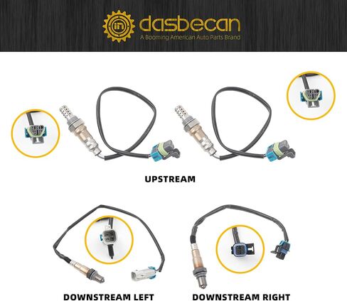 Dasbecan Oxygen Sensor 234-4441 234-4244 234-4565 4PCS Compatible with 2010 2011 2012 2013 2014 Chevy Camaro 3.6L V6 Auto Trans, Cadillac CTS 3.0L, Upstream & Downstream in Saudi Arabia
