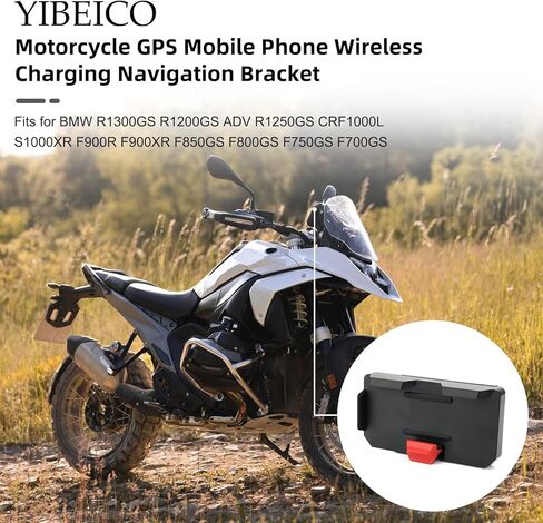 GPS Mobile Phone Motorcycle Navigation Bracket Wireless Charging Support with Two USB for BMW R1300GS R1200GS ADV R1250GS CRF1000L S1000XR F900R F900XR F850GS F800GS F750GS F700GS in Saudi Arabia