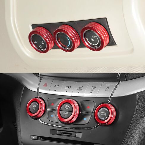 RT-TCZ Center Contole Air Comple Switch Switch Cover Cover Trim Incips INTORIONS FOR DODGE JOURNEY 2013-2020،6pcs (Red) in Kuwait