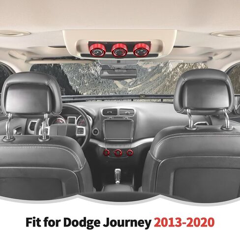 RT-TCZ Center Contole Air Comple Switch Switch Cover Cover Trim Incips INTORIONS FOR DODGE JOURNEY 2013-2020،6pcs (Red) in Kuwait