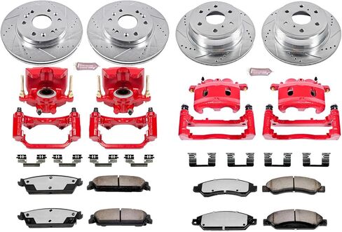 Power Stop KC2068-36 Z36 الأمامية والخلفية Z36 مجموعة الفرامل مع الفرجار ل Cadillac Escalade ، Cadillac Escalade ESV ، Cadillac Escalade Ext ، Avalanche ، Suburban ، TA ، Yu ، Yukon XL [Model Secons] in Saudi Arabia