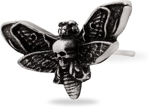 HAQUIL Moth Stud Earrings Moon Phase Moth Butterfly Charm Pendant Earrings Clip On Helix Drop Piercing Earrings For Men Women in Saudi Arabia