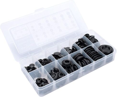 OAUTOO 110pcs Auto Body Sheet Hole Plugs Plugs Thould Flush Mount Black Plastic Hole Plugs Kit in Saudi Arabia