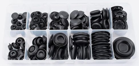 OAUTOO 110pcs Auto Body Sheet Hole Plugs Plugs Thould Flush Mount Black Plastic Hole Plugs Kit in Saudi Arabia