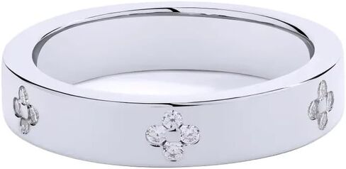 حلقات مويسانيت للنساء Clover Moissanite 18K حلقة زفاف مطلية بالذهب للنساء S925 in Saudi Arabia
