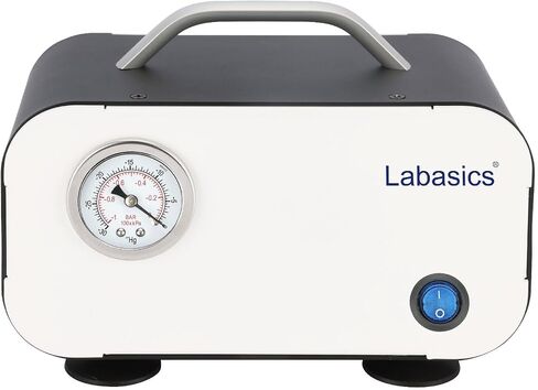 Diaphragm Vacuum Pump, Oil Free Vacuum Pump Portable Pressure Pump with 10 L/min Flow Rate for Lab Vacuum Filtration Distillation Laboratory Work, 110-220V in Saudi Arabia