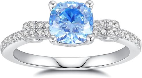 Moissanite Rings for Women Engagement Ring 925 Sterling Silver with 18K White Gold Plated Wedding Promise Rings for Her Christmas Gift in Kuwait
