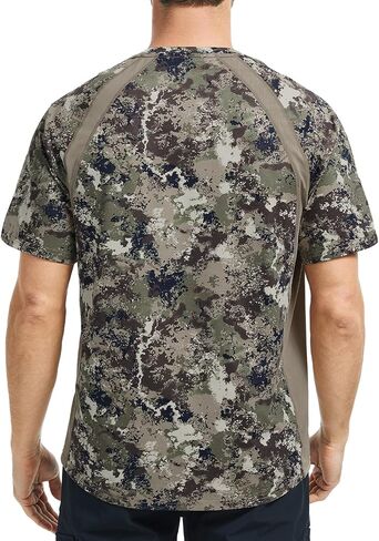 Bassdash Men's Camo Shirt Upf 50+ Tremable Tremble Sleeve Short UV Thirt T-Shirt for Heaking Hiking SR02M SR02M in Kuwait
