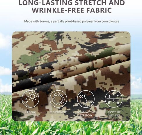 Bassdash Men's Camo Shirt Upf 50+ Tremable Tremble Sleeve Short UV Thirt T-Shirt for Heaking Hiking SR02M SR02M in Kuwait