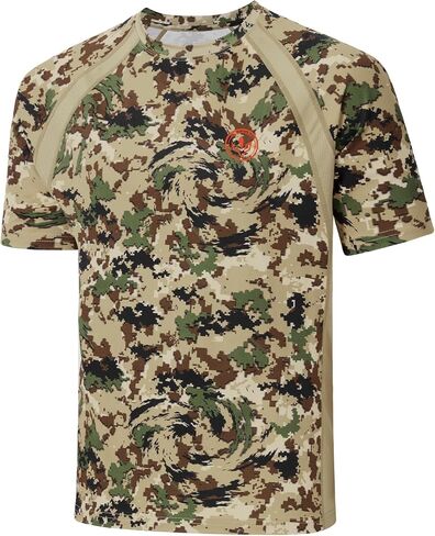 Bassdash Men's Camo Shirt Upf 50+ Tremable Tremble Sleeve Short UV Thirt T-Shirt for Heaking Hiking SR02M SR02M in Kuwait