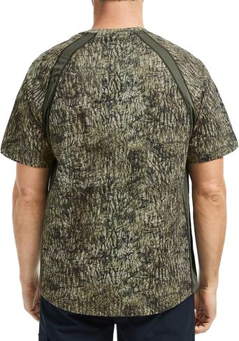 Bassdash Men's Camo Shirt Upf 50+ Tremable Tremble Sleeve Short UV Thirt T-Shirt for Heaking Hiking SR02M SR02M in Kuwait