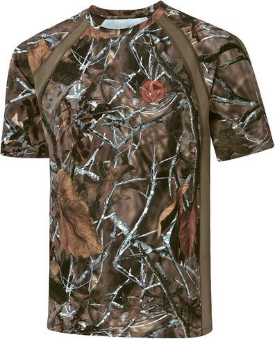 BASSDASH Men's Camo Shirt UPF 50+ Wrinkle-Free Breathable Short Sleeve UV Protection T-Shirt for Hunting Hiking SR02M in Saudi Arabia