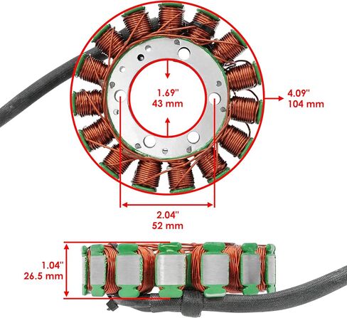 Caltric Stator and Gasket Compatible with Kawasaki Vulcan 900 Vn900 Vn900B Vn900D Vn900C 2006-2018 in Saudi Arabia