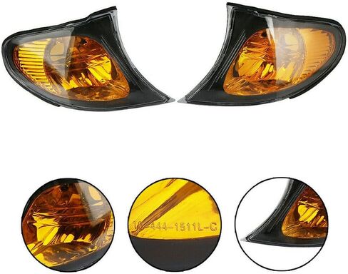 Left+Right Corner Lights Turn Signal Lamps for BMW 3 Series E46 325i 325xi 2002 2003 2004 2005 Yellow Lens in Saudi Arabia