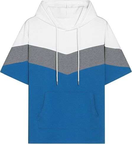 رجال قصير الأكمام هوديي لون القطن الناعم بلوك بلوك تي شيرت pullover كبير الجيب نصف الأكمام الصيف قميص الصيف in Saudi Arabia