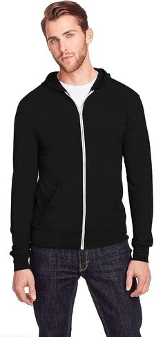 للجنسين TriBlend Full-zip Light Hoodie XL Solid BLK Trblnd ، 302Z in Saudi Arabia
