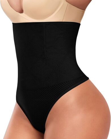 Tummy Control Thong Shapewear for Women, High Waisted Underwear Seamless Body Shaper Panties Girdle Waist Cincher in Saudi Arabia