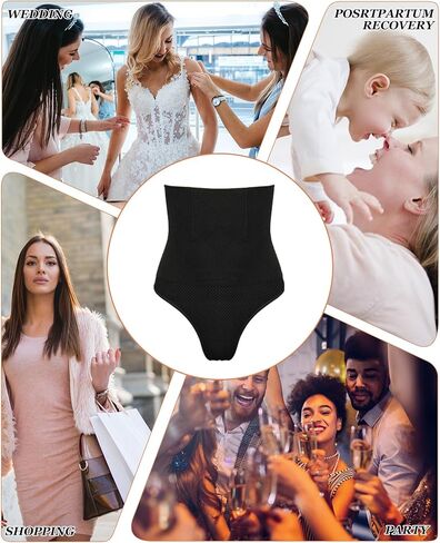 Tummy Control Thong Shapewear for Women, High Waisted Underwear Seamless Body Shaper Panties Girdle Waist Cincher in Saudi Arabia
