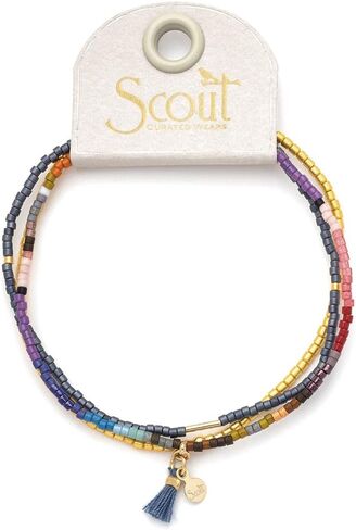 Scout Curated Wears - Chromacolor Miyuki Bracelet Trio - Dark Multi/Gold in Saudi Arabia