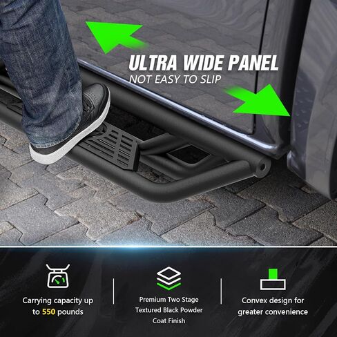 for Gladiator JT Running Boards Drop Side Steps Compatible with 2020 2021 2022 2023 2024 2025 Jeep Gladiator JT 4 Doors, Heavy-Duty Steel Nerf Bars Step Plate Rock Slider Rail in Saudi Arabia