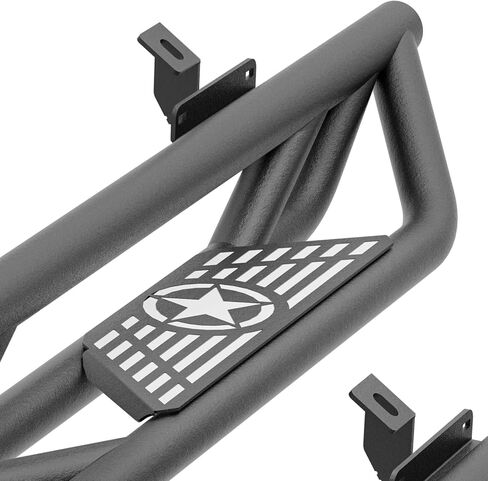 for Gladiator JT Running Boards Drop Side Steps Compatible with 2020 2021 2022 2023 2024 2025 Jeep Gladiator JT 4 Doors, Heavy-Duty Steel Nerf Bars Step Plate Rock Slider Rail in Saudi Arabia