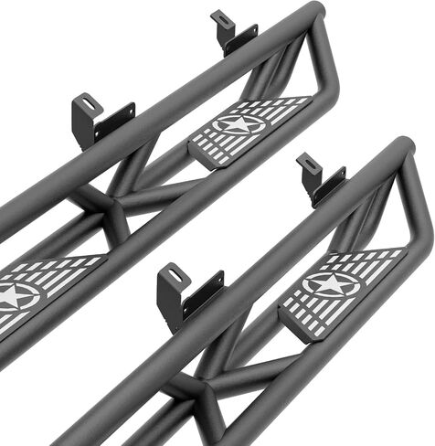 for Gladiator JT Running Boards Drop Side Steps Compatible with 2020 2021 2022 2023 2024 2025 Jeep Gladiator JT 4 Doors, Heavy-Duty Steel Nerf Bars Step Plate Rock Slider Rail in Saudi Arabia