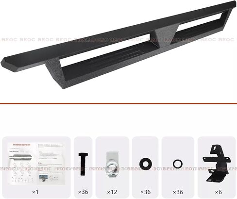 ركض لوحات إسقاط خطوات متوافقة مع 2015-2025 Chevy Colorado & GMC Canyon Crew Cab (4 أبواب بالحجم الكامل) Side Step Rail Nerf Bars ، Black in Kuwait