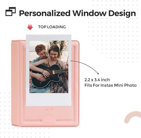 2 Pack Instax Mini Photo Album Plastic Customizable Cover, 28 Pockets Polaroid Photo Album for 2x3 Pictures, Polaroid Album Book for Fujifilm Instax Mini Instant Camera (Pink) in Saudi Arabia