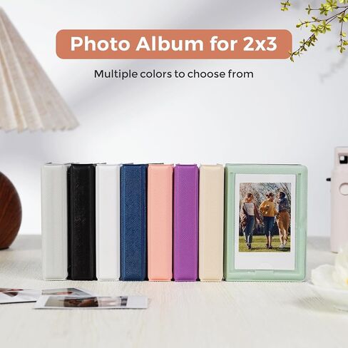 2 Pack Instax Mini Photo Album Plastic Customizable Cover, 28 Pockets Polaroid Photo Album for 2x3 Pictures, Polaroid Album Book for Fujifilm Instax Mini Instant Camera (Pink) in Saudi Arabia