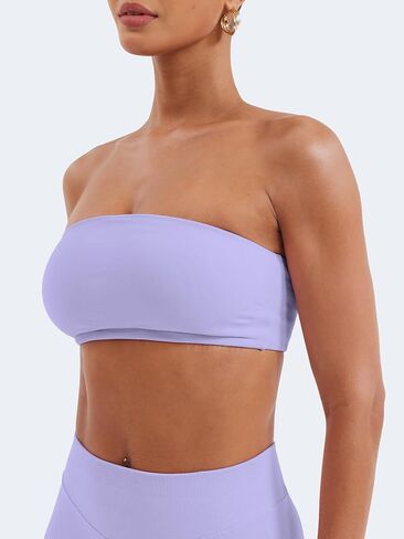 Yeoreo Bandeau Bandeau Sports Bra للتمرين السلس أنبوب أعلى صالة رياضية مبطنة in Kuwait