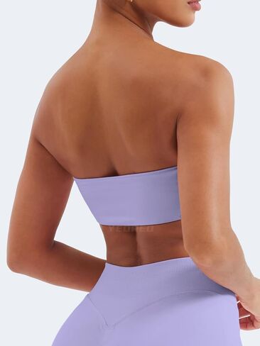 Yeoreo Bandeau Bandeau Sports Bra للتمرين السلس أنبوب أعلى صالة رياضية مبطنة in Kuwait