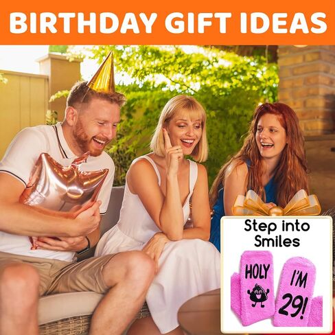 HAPPYPOP 29th Birthday Gifts for Women Men - Socks for 29 Year Olds, Best Birthday Gifts in Saudi Arabia