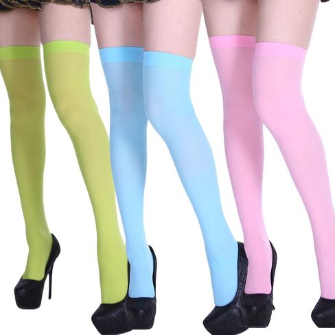 Sanderala Halloween High Socks for Women Cosplay Party Stock Hosiery 3 أزواج in Saudi Arabia