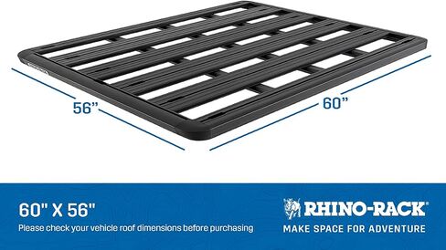 Rhino Rack Pioneer Platform Rooftop Cargo System 60" x 56" (52113F), Black in Saudi Arabia