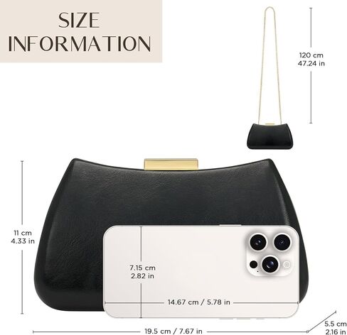 Dressy Clutch Purses for Women Formal PU Leather Bags Evening Clutch Handbag for Weddings, Proms, and Parties in Kuwait