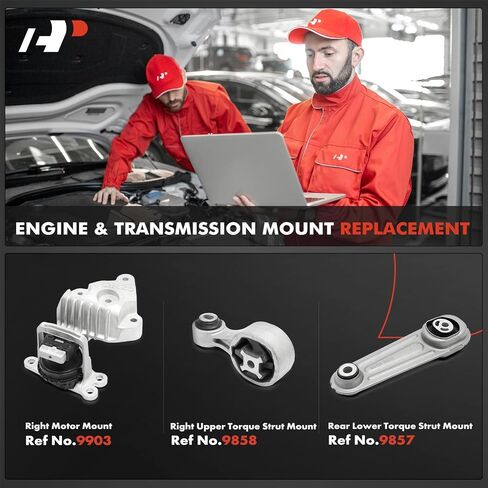 A-Premium 3PCS محرك محرك محرك MOUNT و TORQUE STRUT MOUNT متوافق مع نيسان روغ 2014-2020 ، X-TRAIL 2014-2019 & RENAULT KOLEOS 2017-2019 ، 2.5L ، HYDRAULIC ، استبدل# 112105HA0A ، 113604BA0BA0BA. in Saudi Arabia