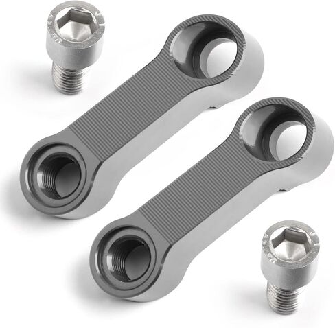 areyourshop 10mm m10 أسود دراجة نارية مقود جبل محول محول موسع المرآة in Kuwait