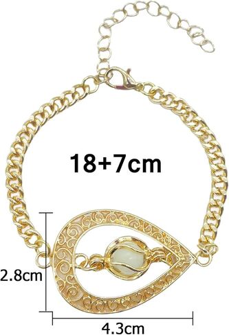 EEQQBZ توهج في أساور شكل دمعة الفضة الداكنة ، سحر المجوهرات المتوهجة الخيالية in Kuwait