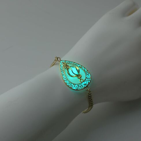 EEQQBZ توهج في أساور شكل دمعة الفضة الداكنة ، سحر المجوهرات المتوهجة الخيالية in Kuwait