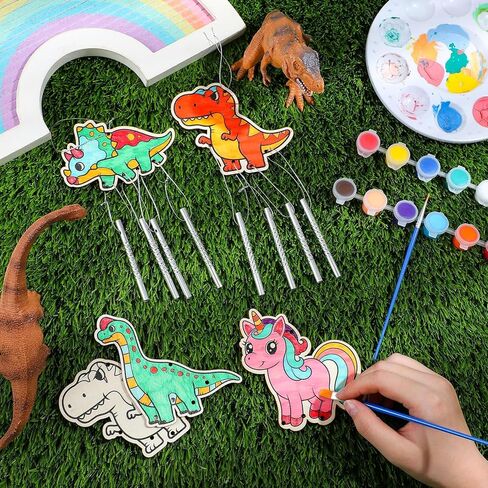 24 مجموعة مكسيكية الرياح الدقات الحرف للأطفال DIY الخشبية CINCO DE MAYO WINDCHIMES KITS MECICKAN CONENTING RIND CHIME THE FOR CINCO de Mayo Home Party Gifts Supplies Supplies in Kuwait