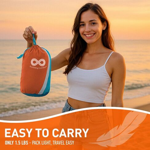 Everlasting Comfort Beach Blanket Waterproof Sandproof - Large Oversized Beach Mat for 10 People w/Stakes, Storage Bag - Beach Accessories for Family, Picnic, Concert, Travel in Kuwait