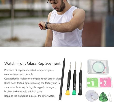 Yoidesu Watch Front Glass Replacement Kit, for Galаxу Screen Replacement, Replacement Glass Cover Front Glass Lens Repair Kit for Watch in Saudi Arabia