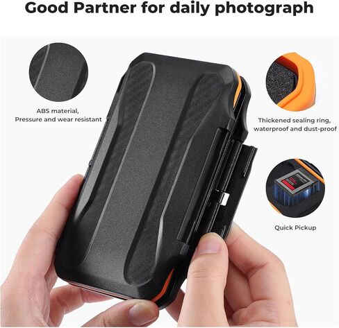 K&F Concept 36 Slots SD Micro SD Memory Card Case, Water-Resistant SD Card Holder, Anti-Shock Card Carrying Storage Box for 24 Micro SD SDXC SDHC TF Cards and 12 SD SDXC SDHC Cards in Saudi Arabia