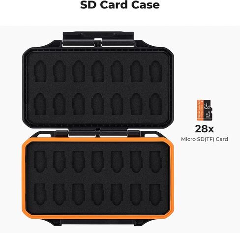 K&F Concept 36 Slots SD Micro SD Memory Card Case, Water-Resistant SD Card Holder, Anti-Shock Card Carrying Storage Box for 24 Micro SD SDXC SDHC TF Cards and 12 SD SDXC SDHC Cards in Saudi Arabia